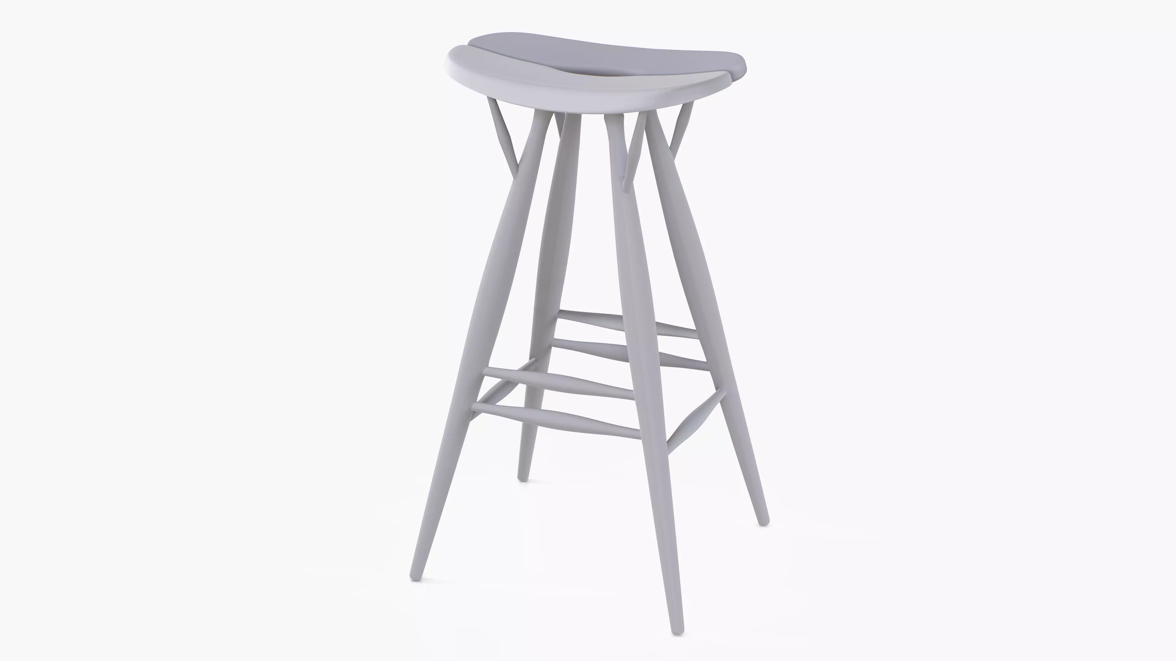 Artek Pirkka Bar Stool Low-poly 3D model_10