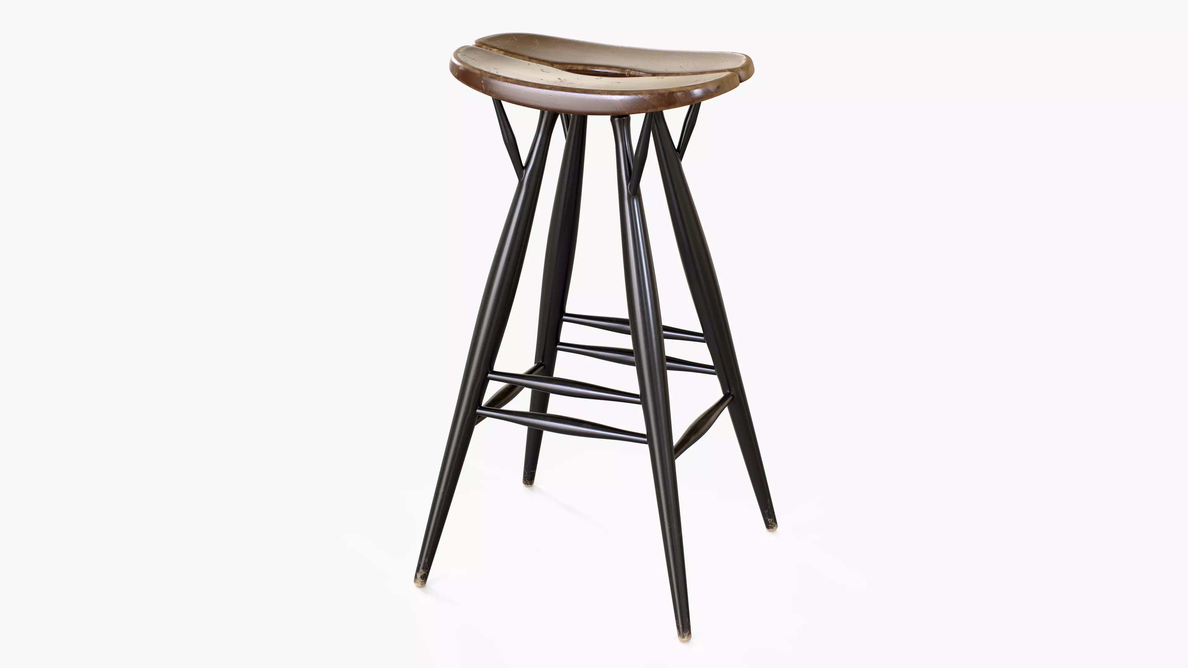 Artek Pirkka Bar Stool Low-poly 3D model_0