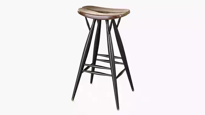 Artek Pirkka Bar Stool Low-poly 3D model