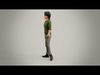 Game Ready Rigged and Animated Male Character  3D model_5