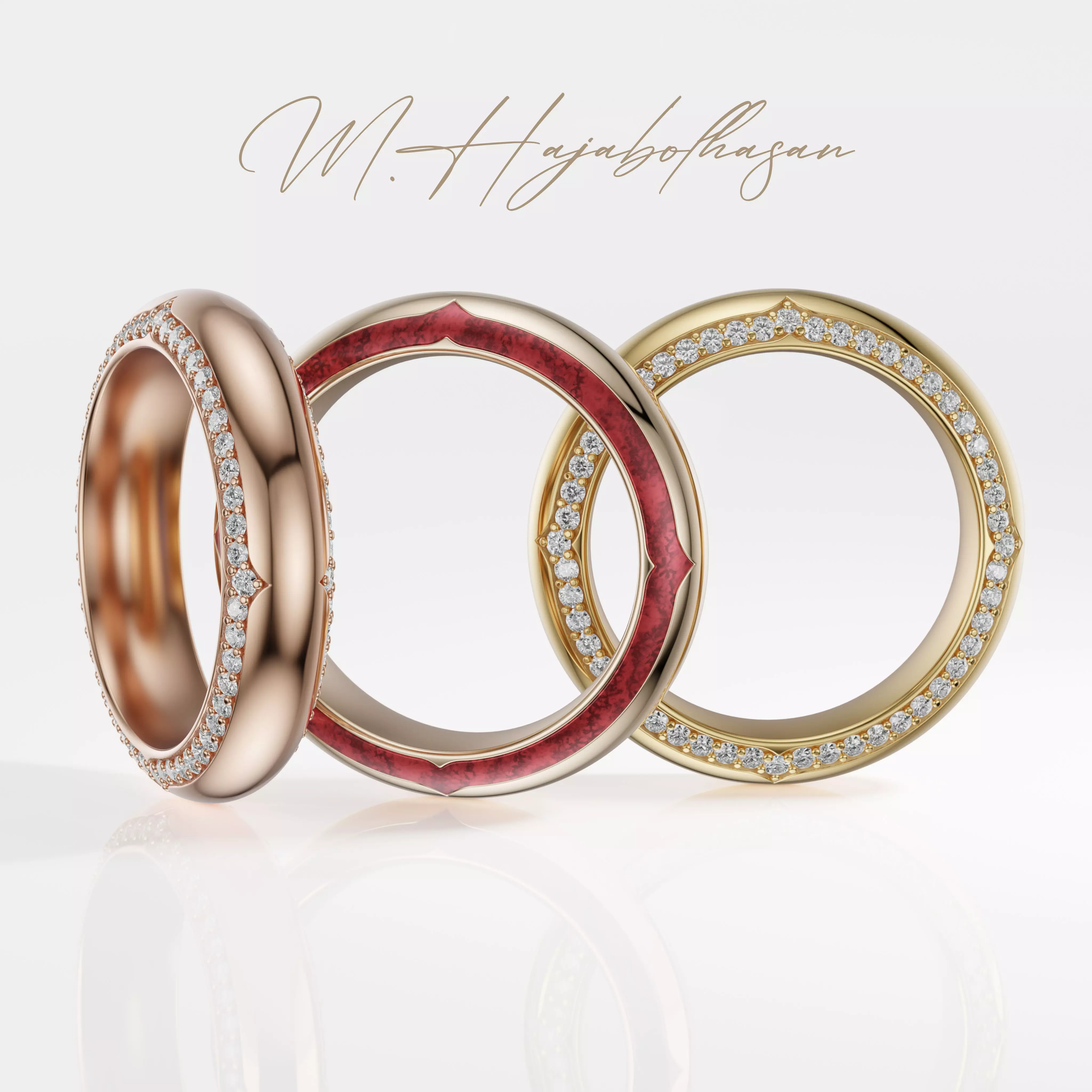 Eternity Ring Collection 6 Unique 3D Printable Jewelry Models 3D print model