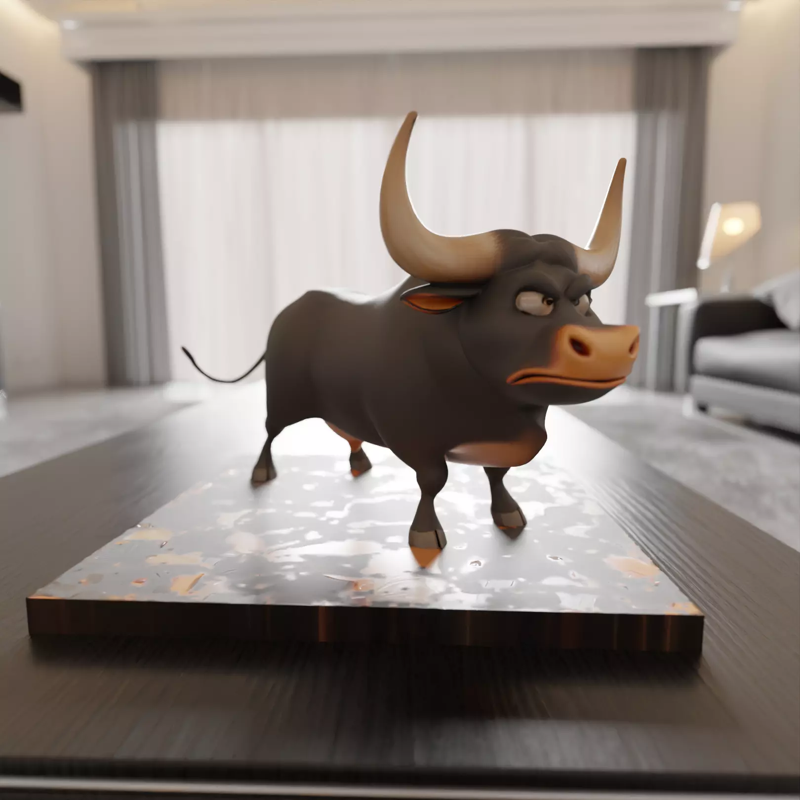 chibi bull 3D print model_0