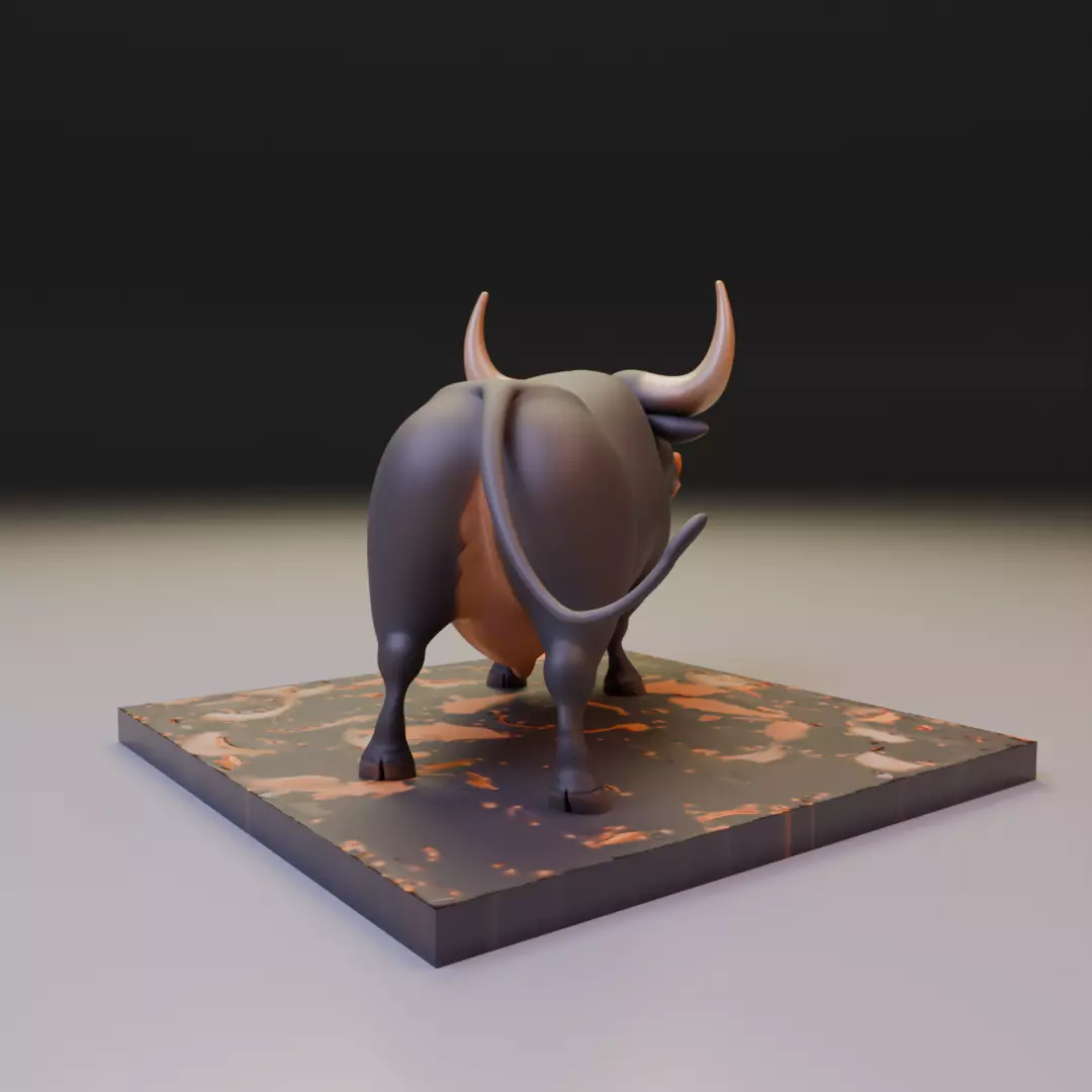 chibi bull 3D print model_5