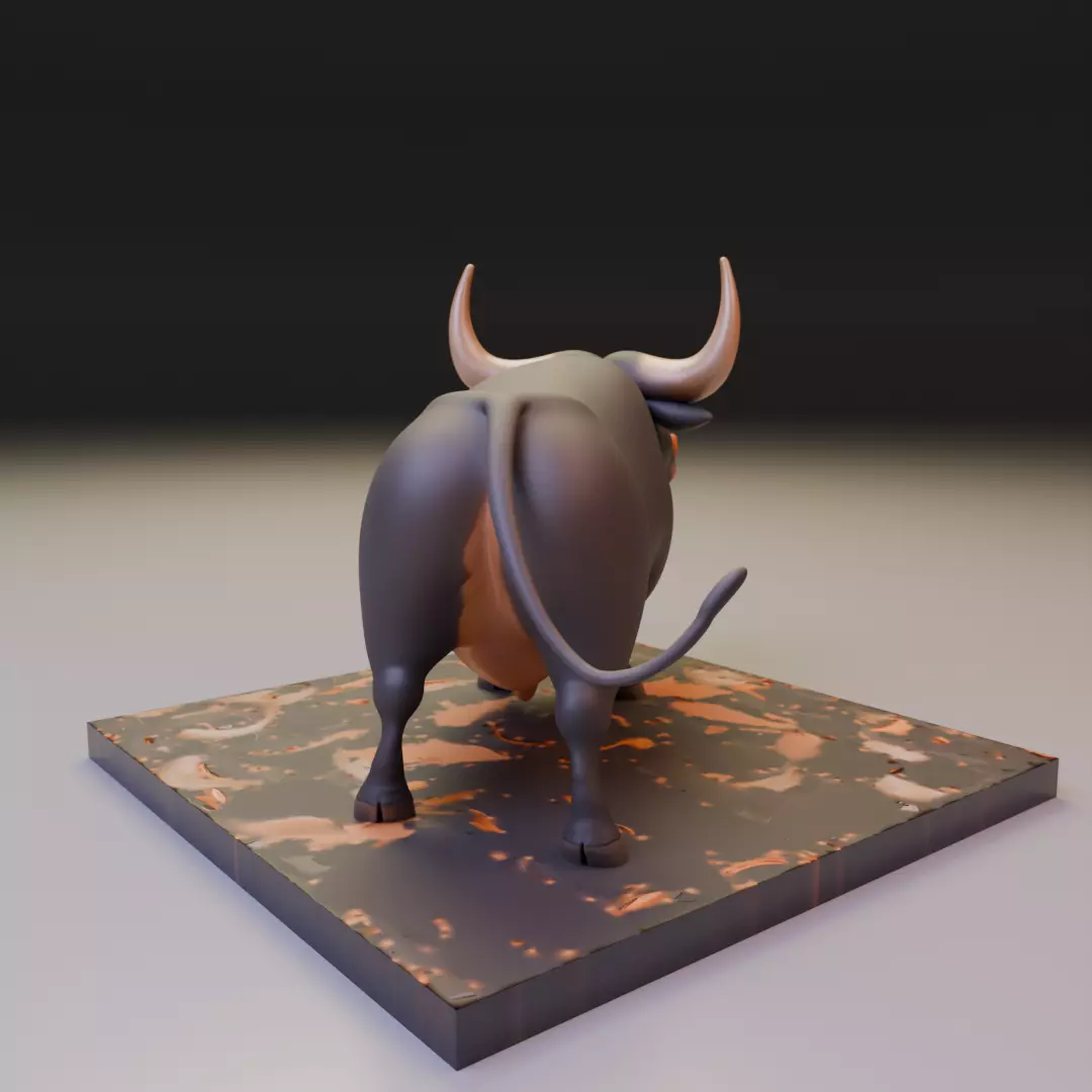 chibi bull 3D print model_13