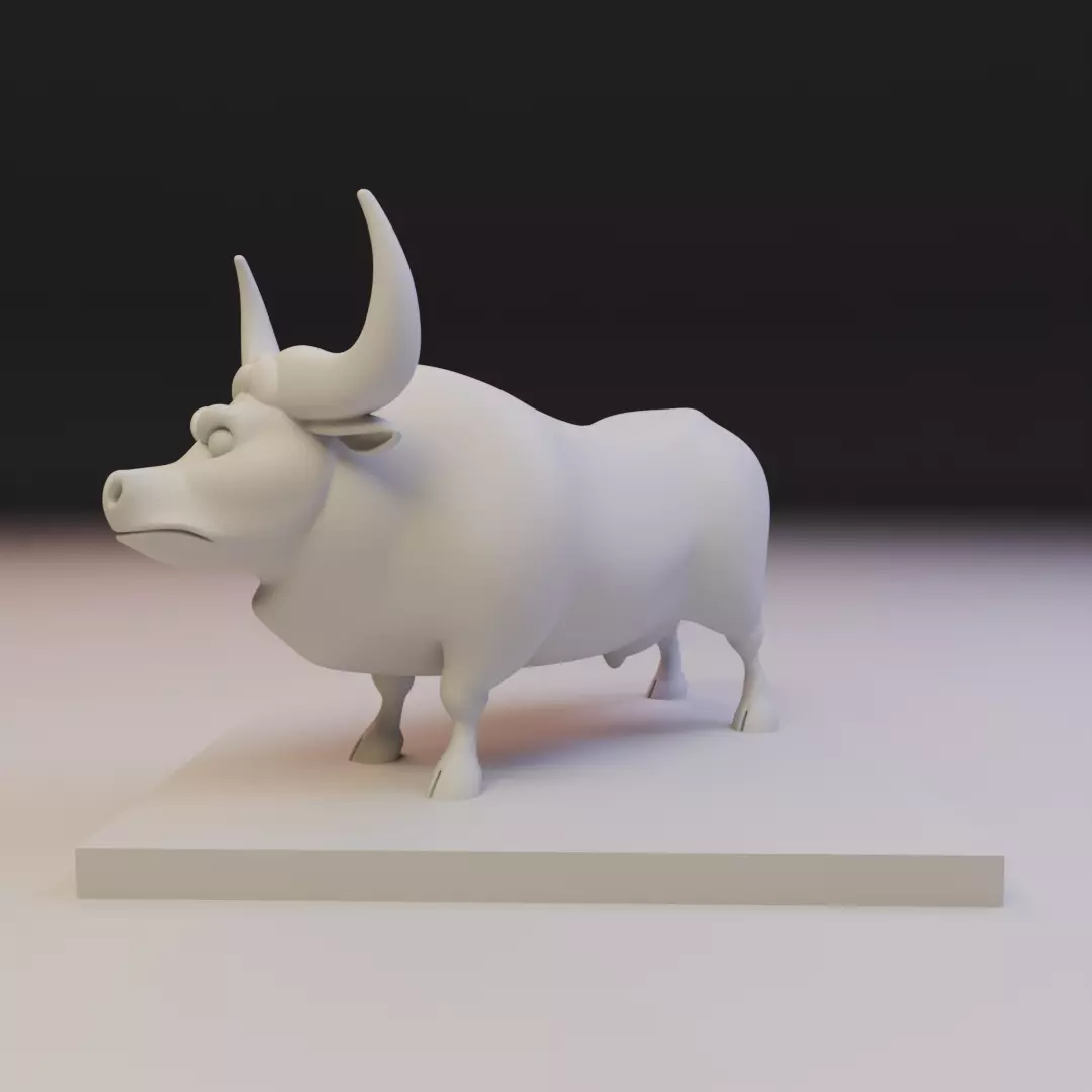 chibi bull 3D print model_4