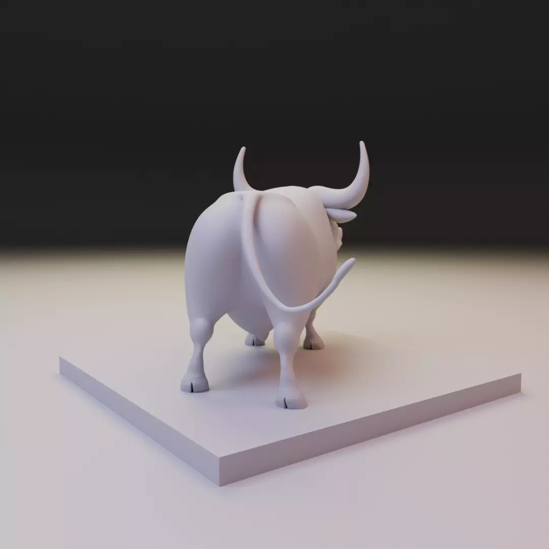 chibi bull 3D print model_6