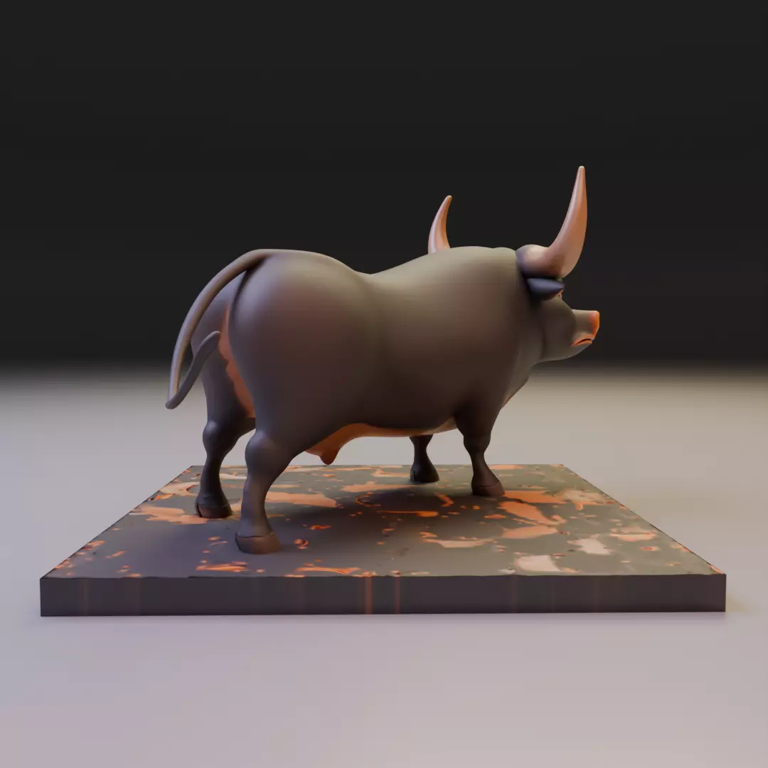 chibi bull 3D print model_1