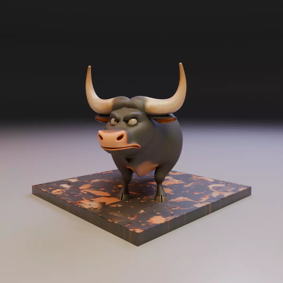 chibi bull 3D print model_9