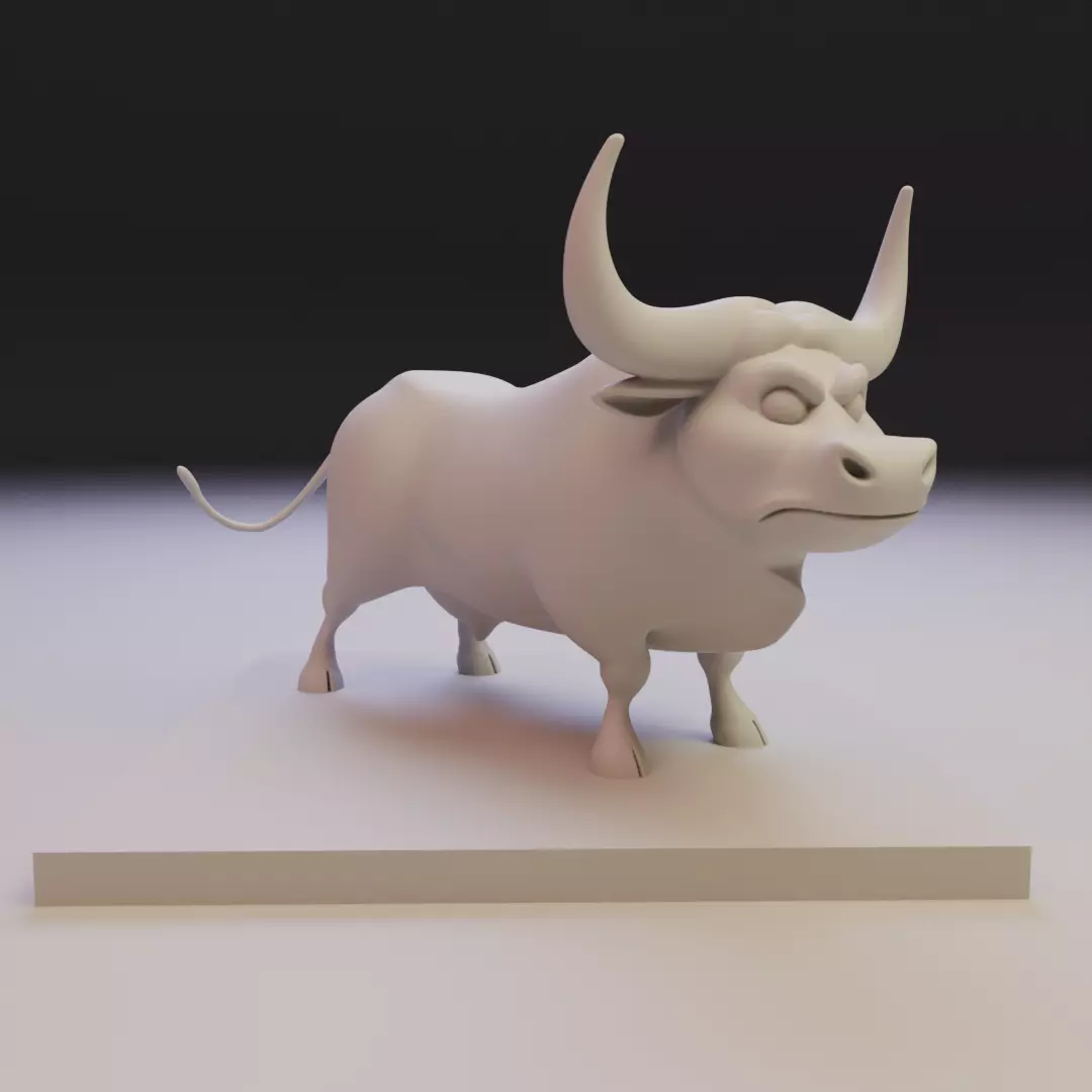 chibi bull 3D print model_16