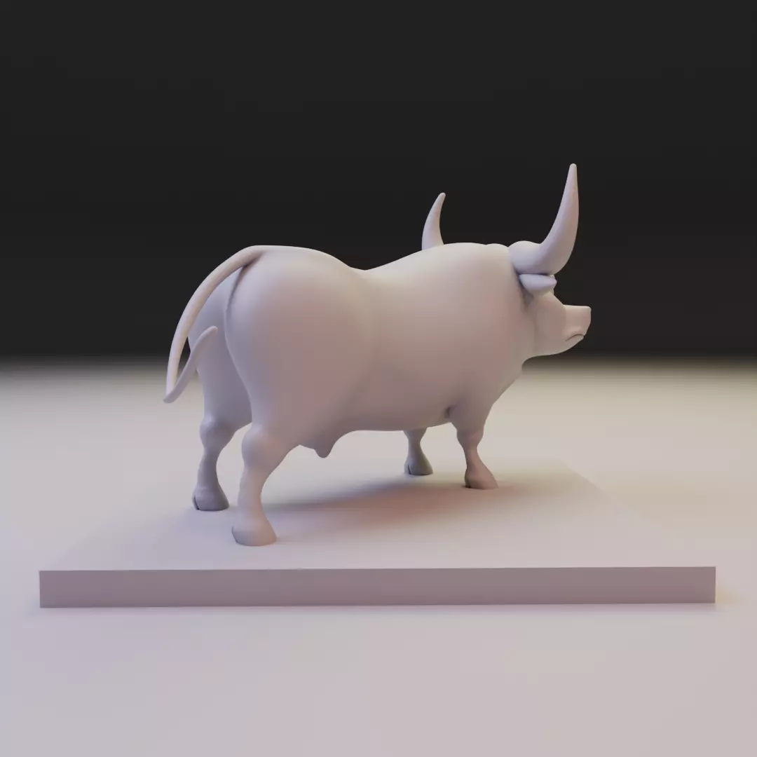 chibi bull 3D print model_2