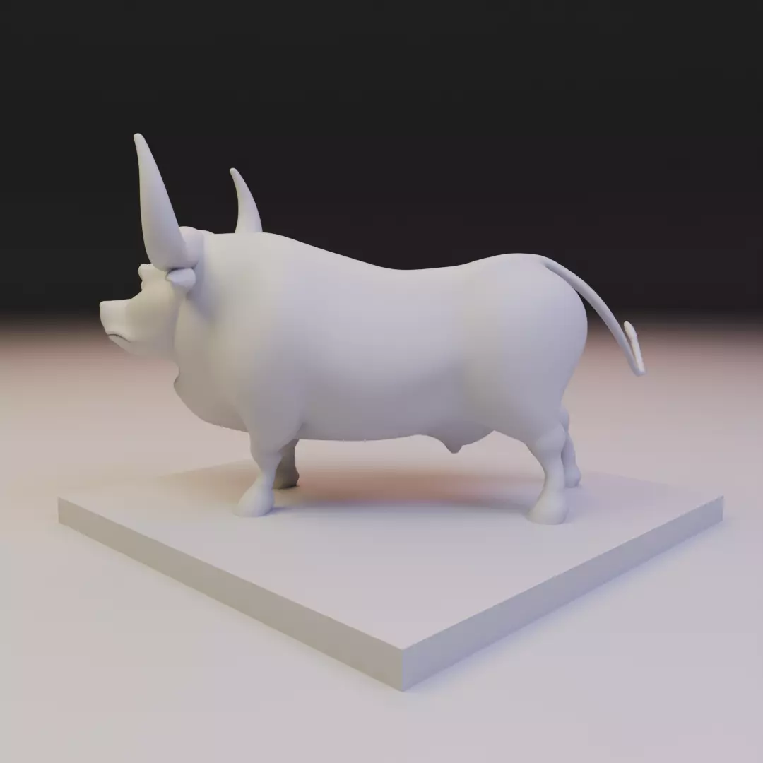 chibi bull 3D print model_8