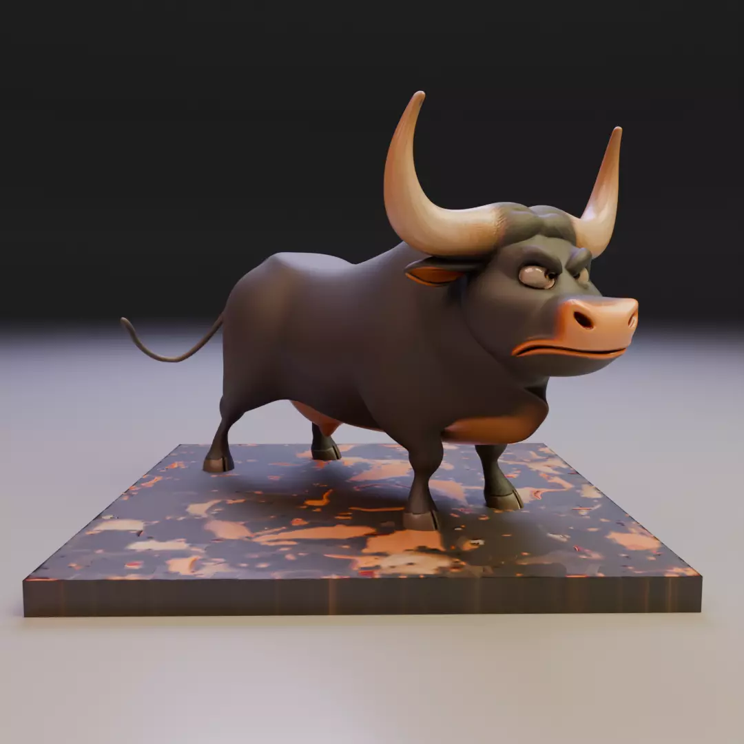 chibi bull 3D print model_15