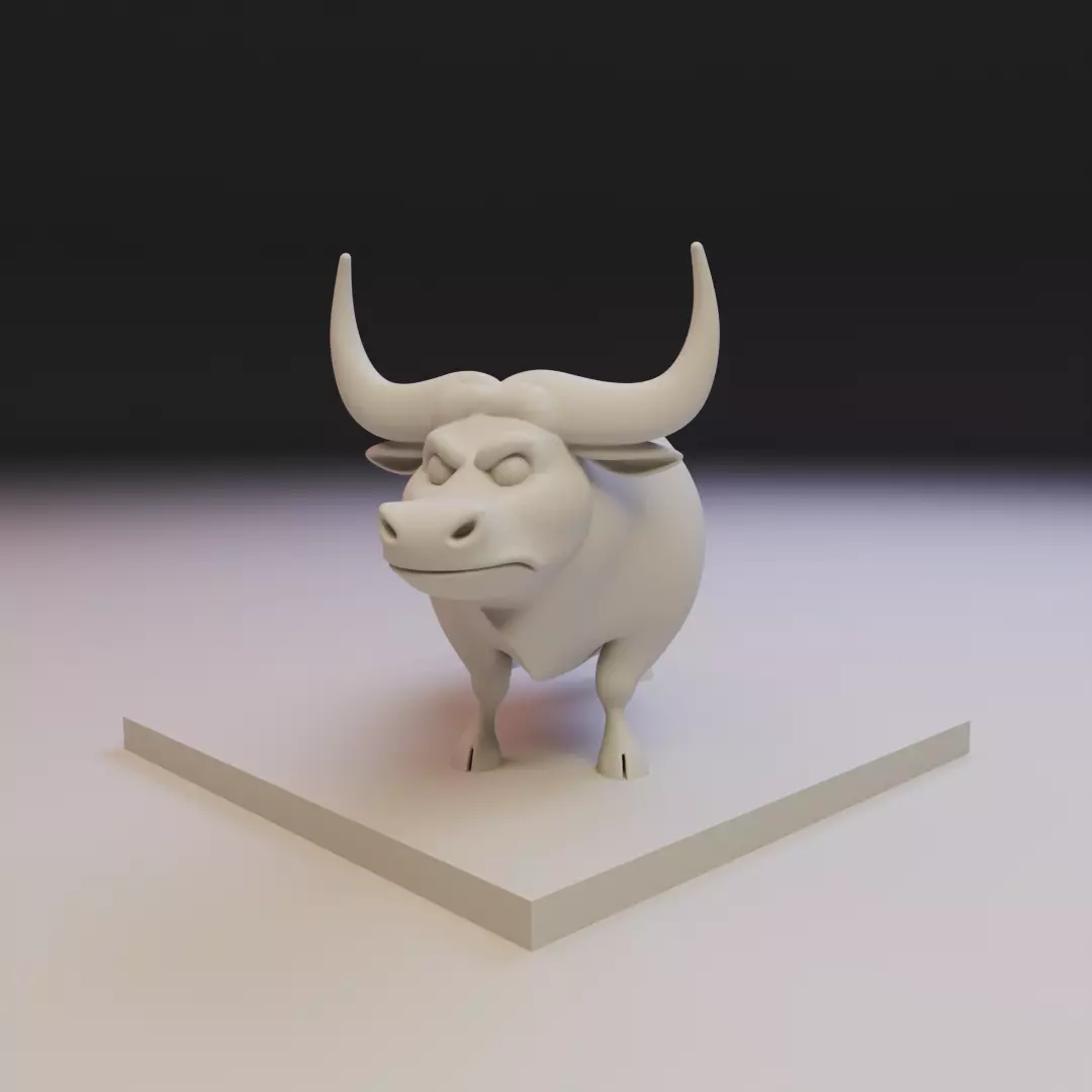 chibi bull 3D print model_10