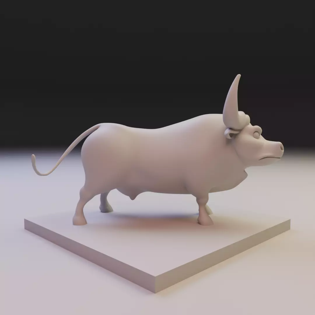 chibi bull 3D print model_12
