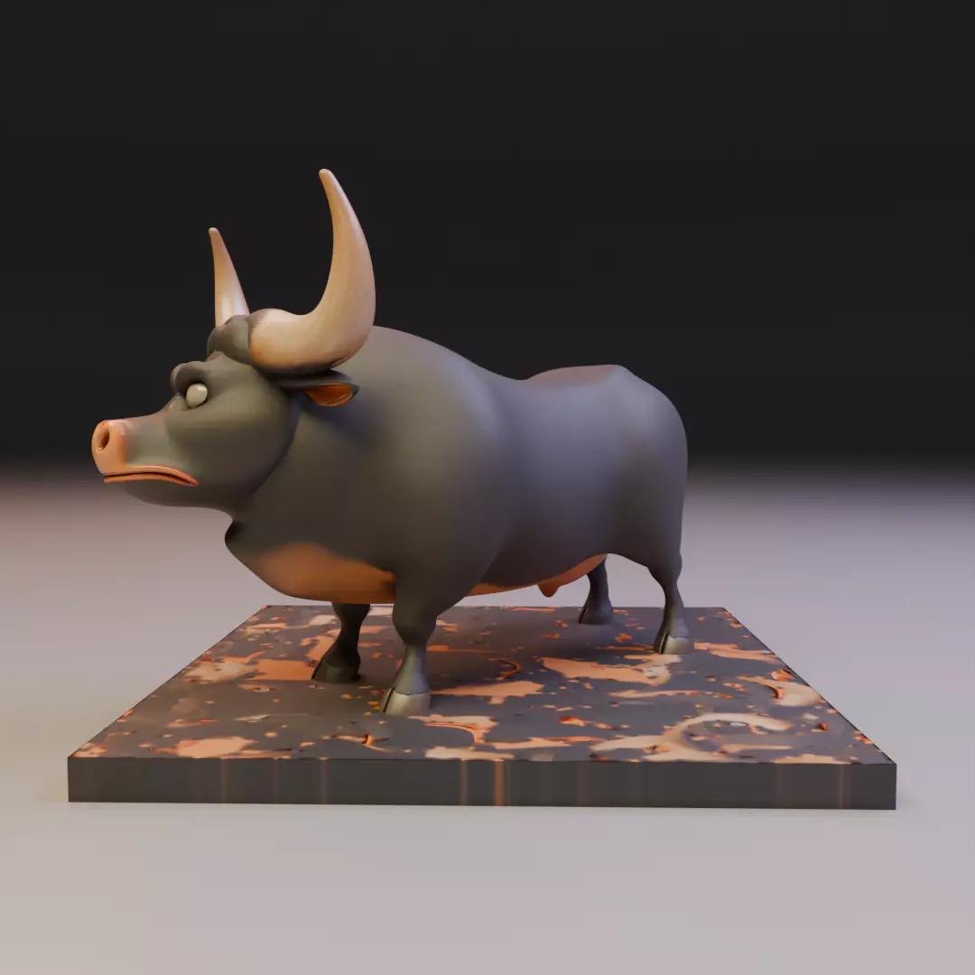chibi bull 3D print model_3