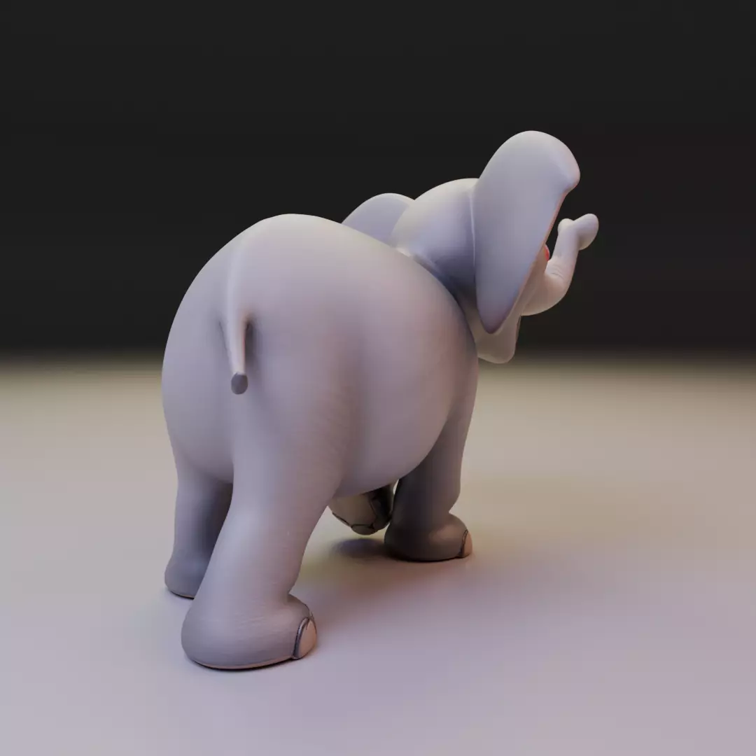 chibi elephant 3D print model_6