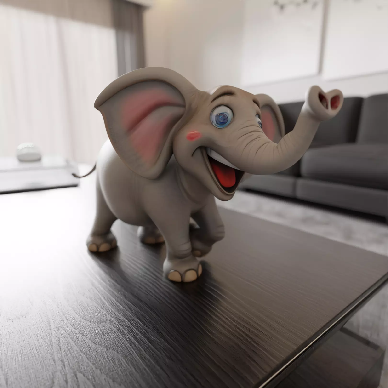 chibi elephant 3D print model_0