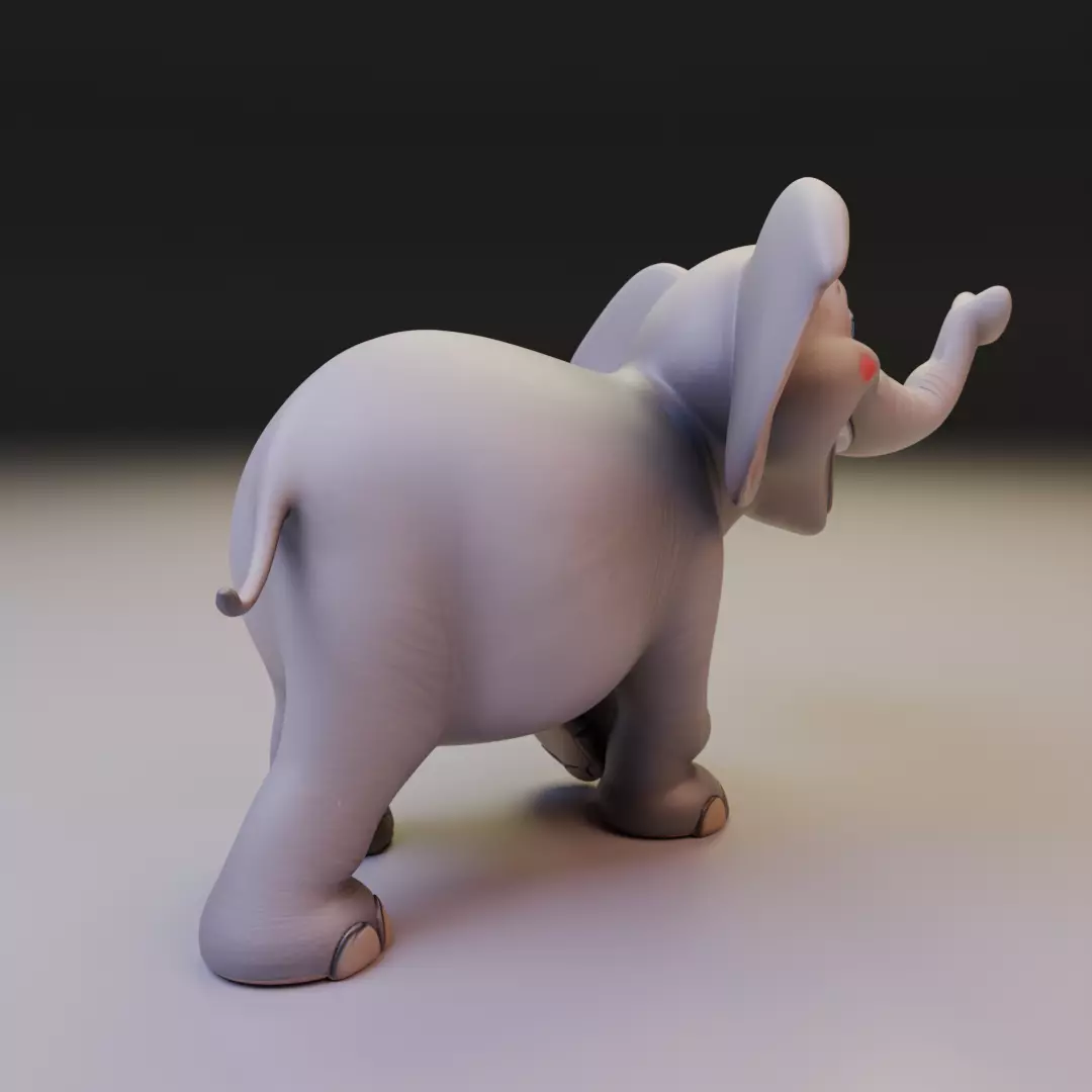 chibi elephant 3D print model_14