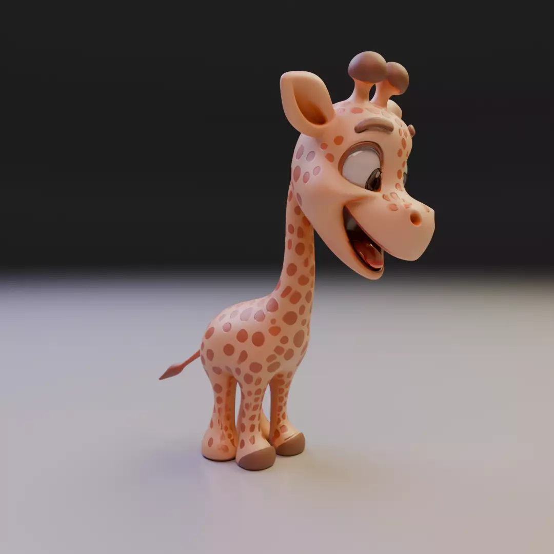 giraffe chibi 3D print model_12