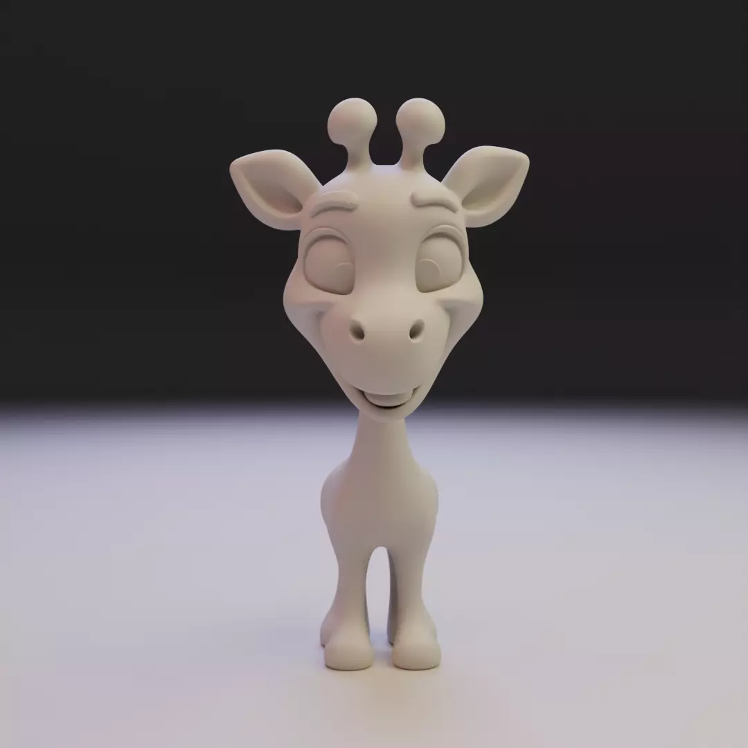 giraffe chibi 3D print model_15