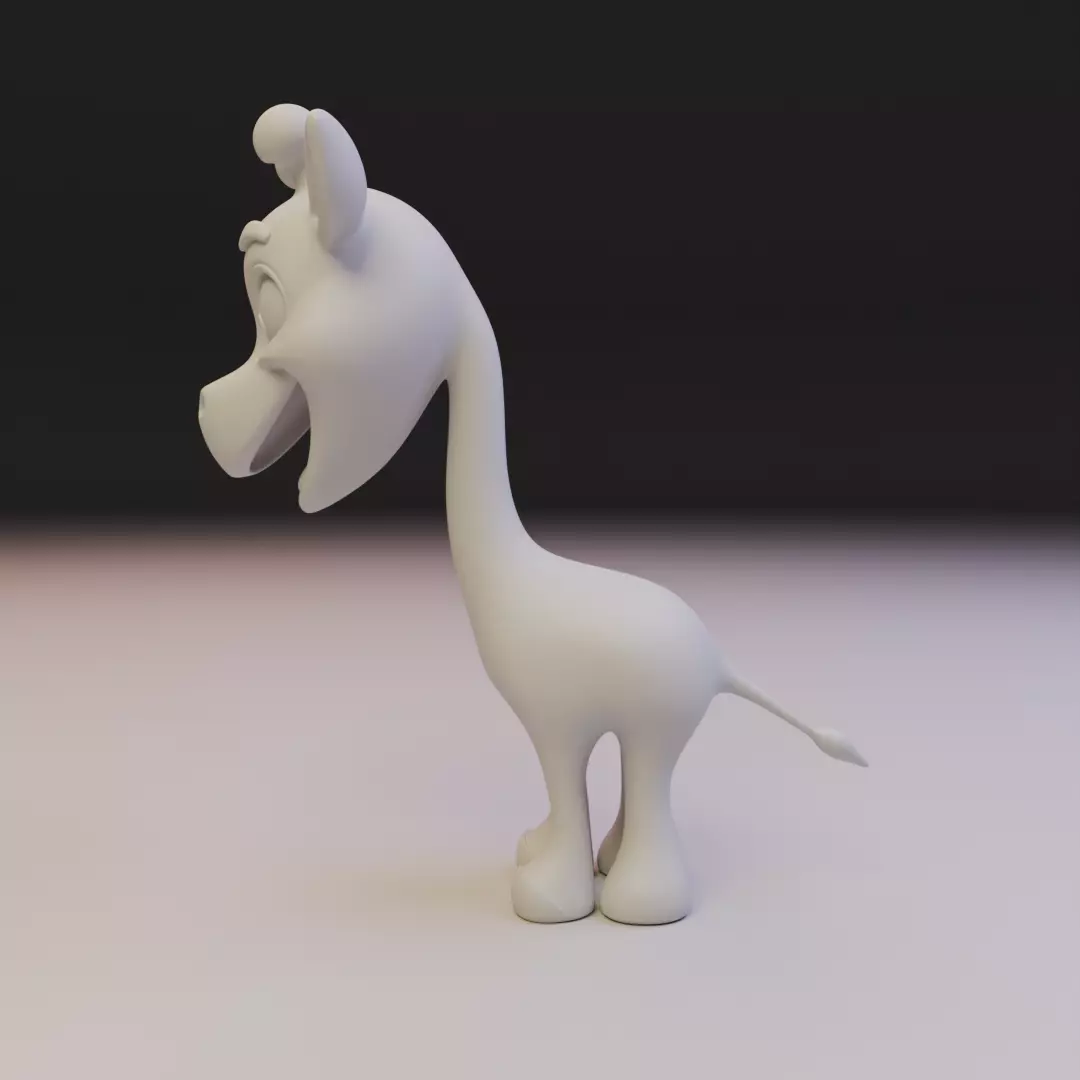 giraffe chibi 3D print model_3