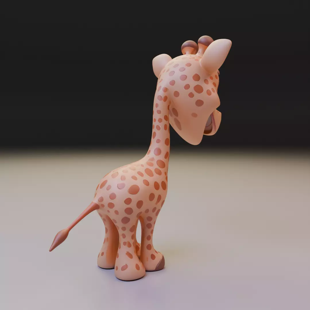 giraffe chibi 3D print model_6
