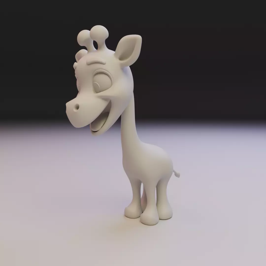 giraffe chibi 3D print model_9