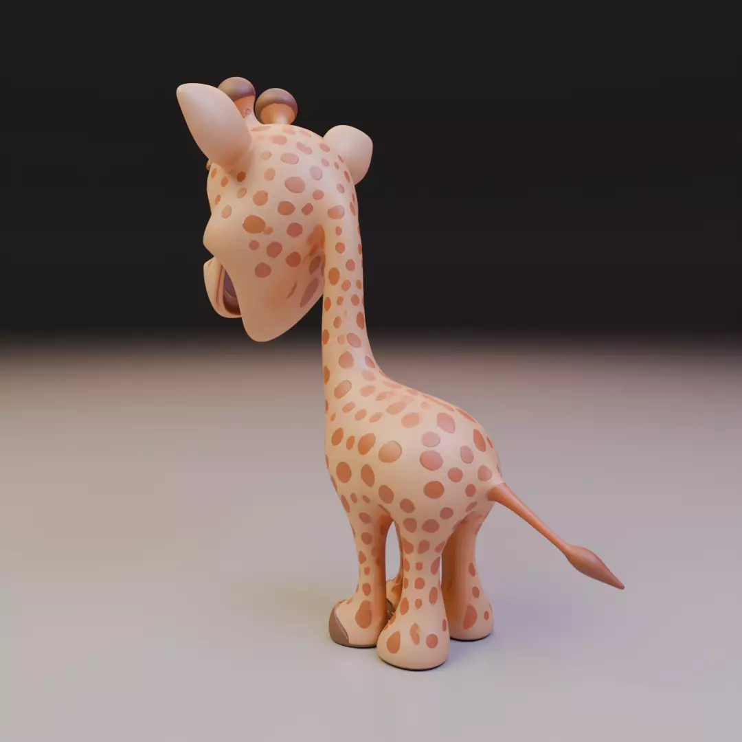 giraffe chibi 3D print model_8