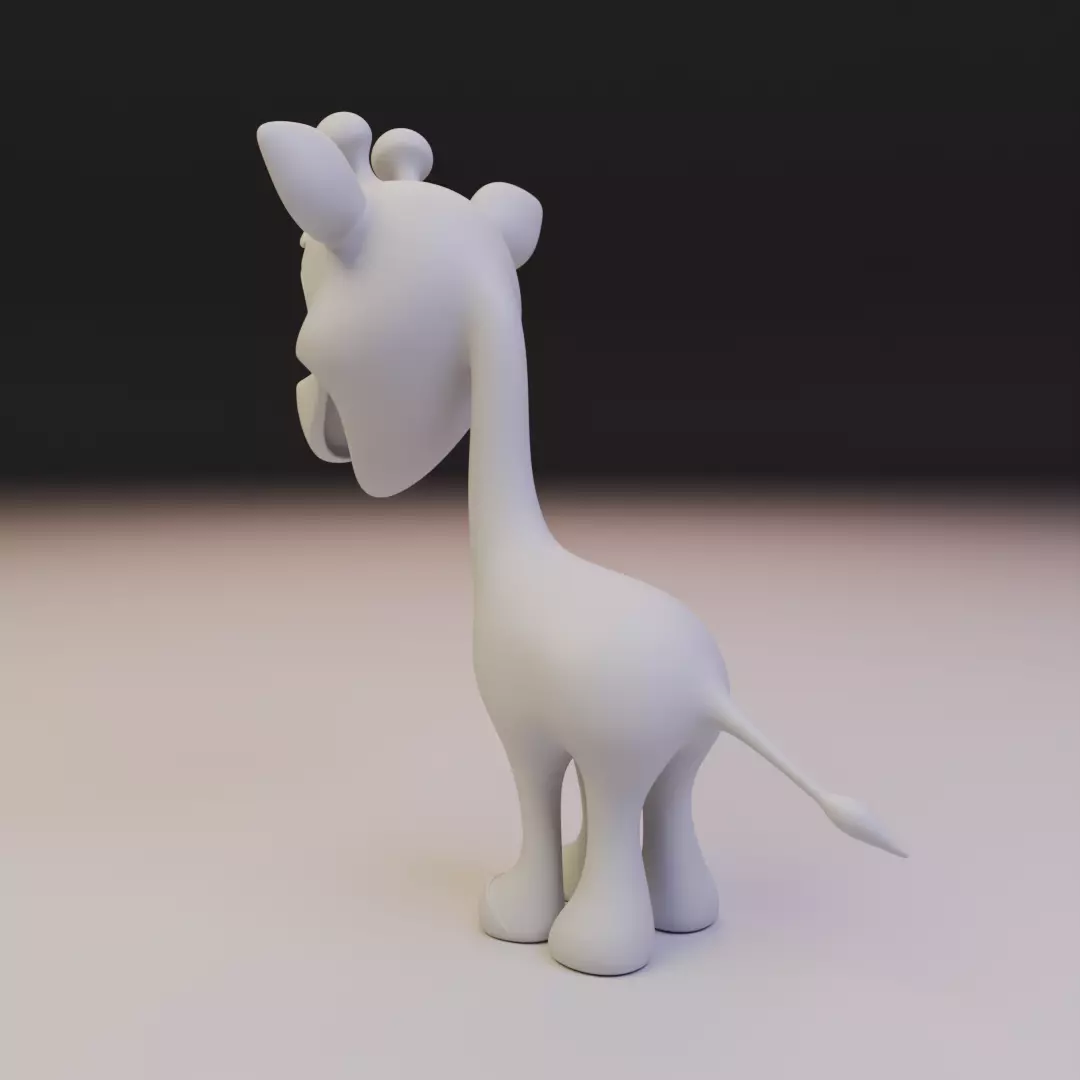 giraffe chibi 3D print model_7