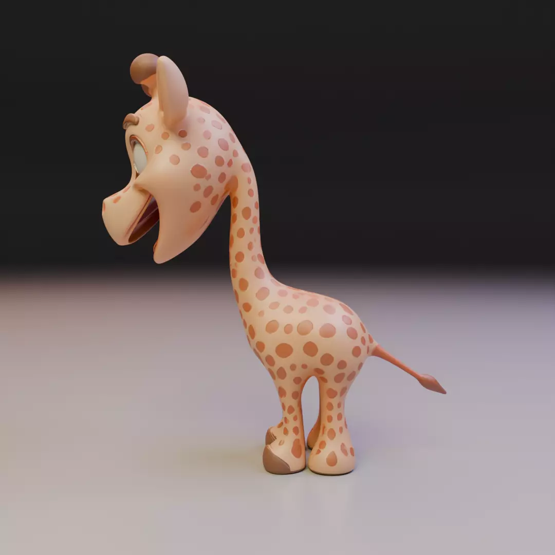 giraffe chibi 3D print model_4