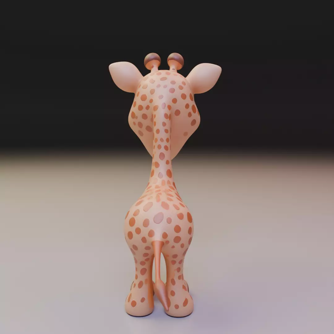 giraffe chibi 3D print model_14