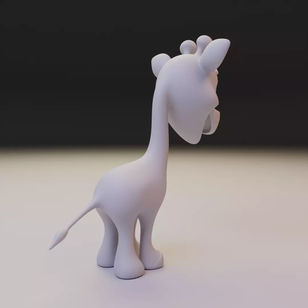 giraffe chibi 3D print model_5