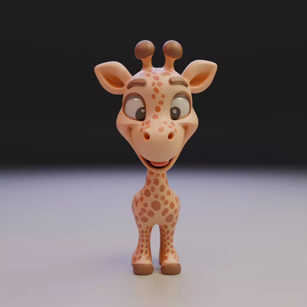 giraffe chibi 3D print model_16