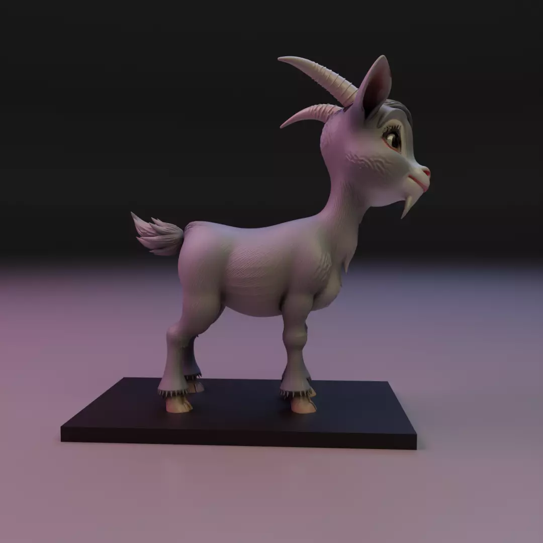 goat cut 3D print model_1