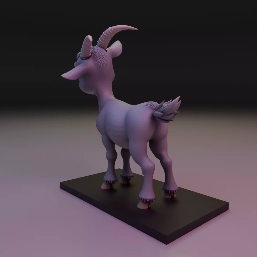 goat cut 3D print model_7