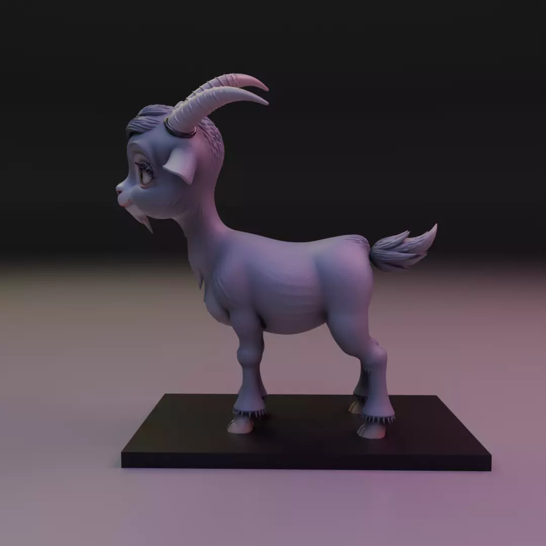 goat cut 3D print model_3