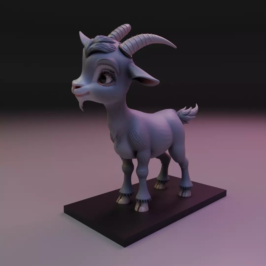 goat cut 3D print model_9