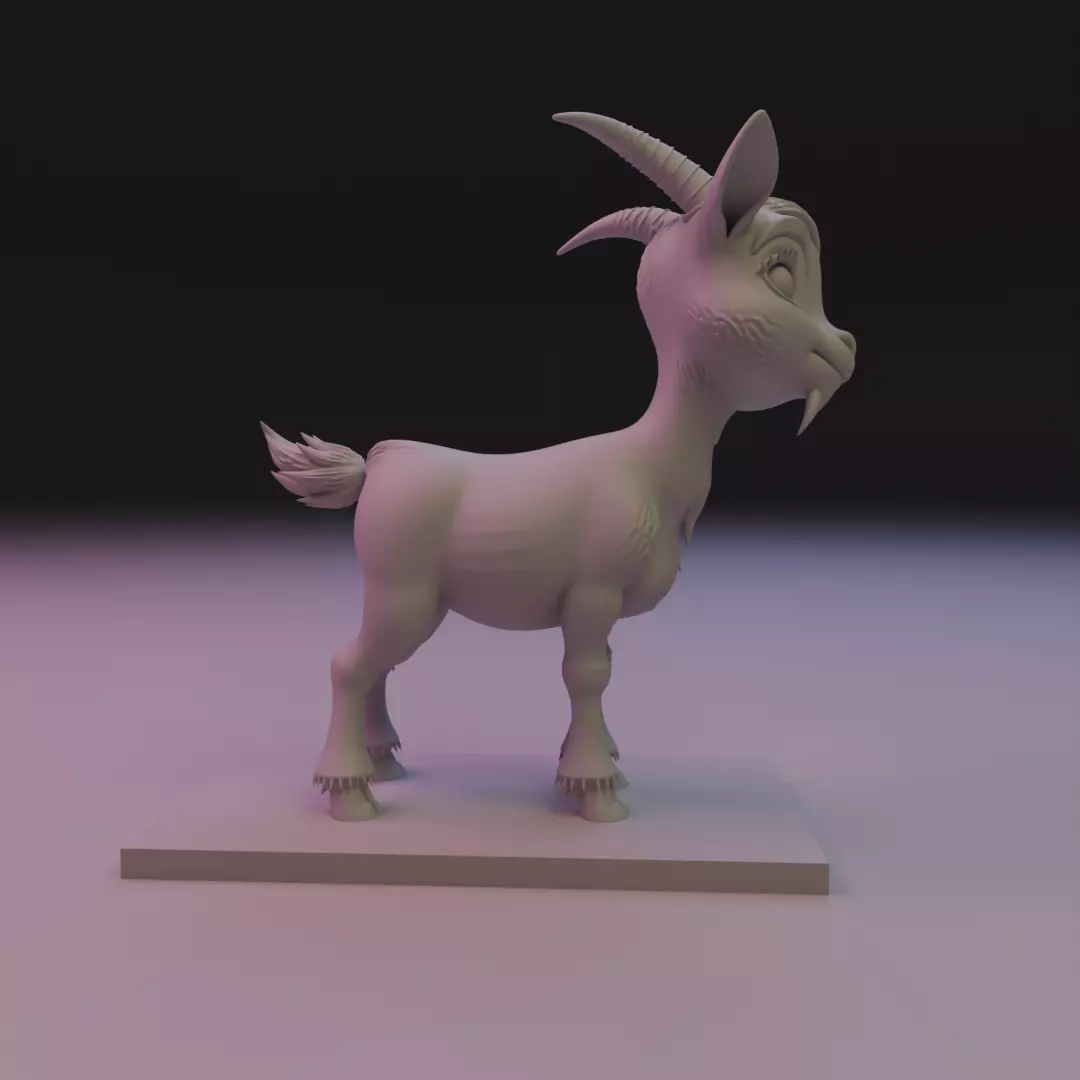 goat cut 3D print model_2