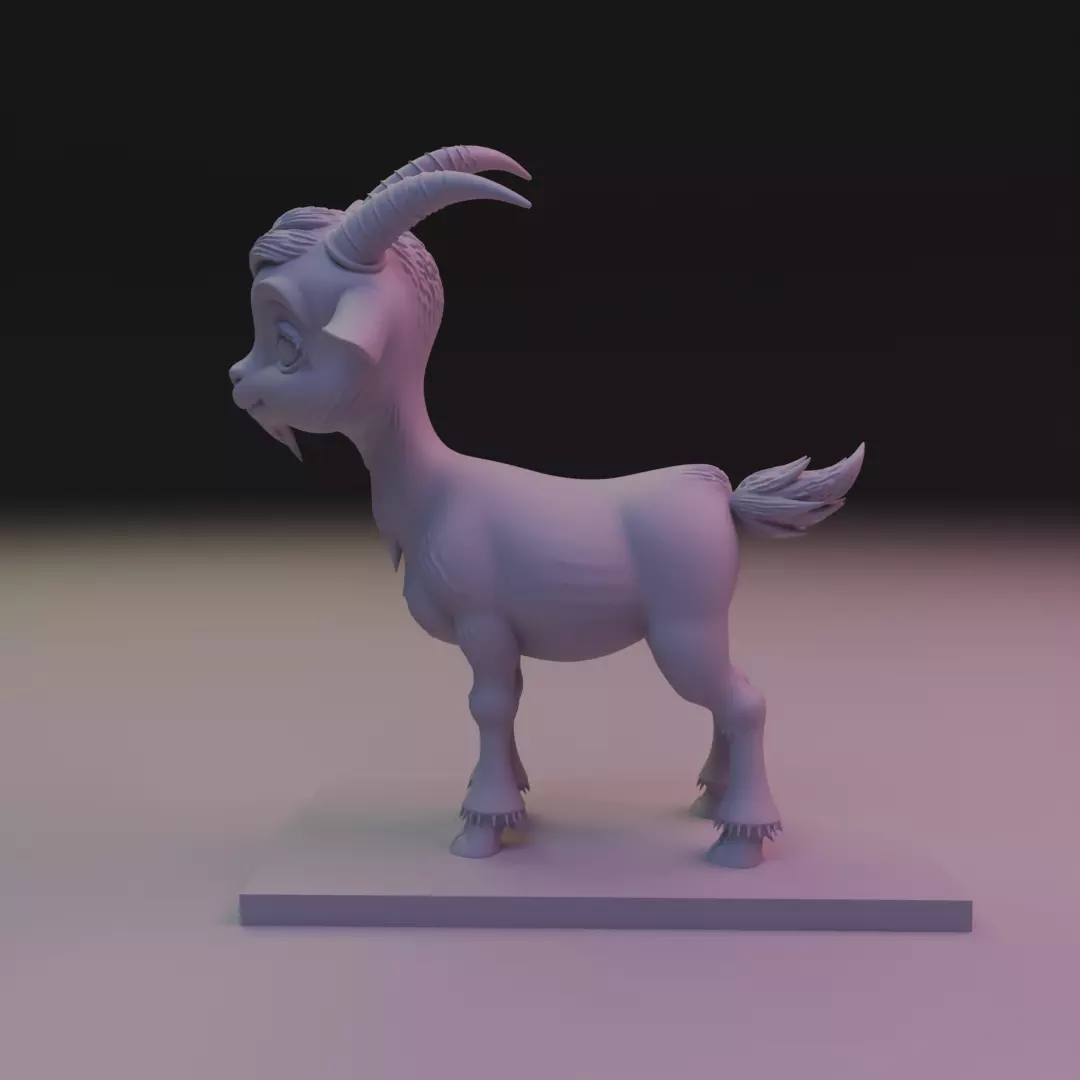 goat cut 3D print model_4