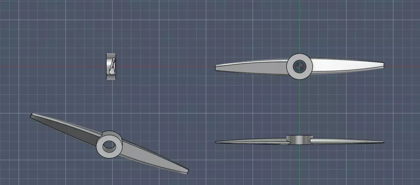 elica a 2 pale   2-blade propeller 3D print model_11