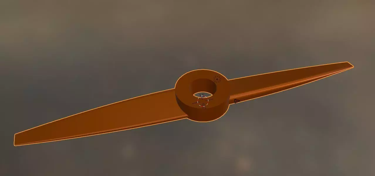 elica a 2 pale   2-blade propeller 3D print model_4