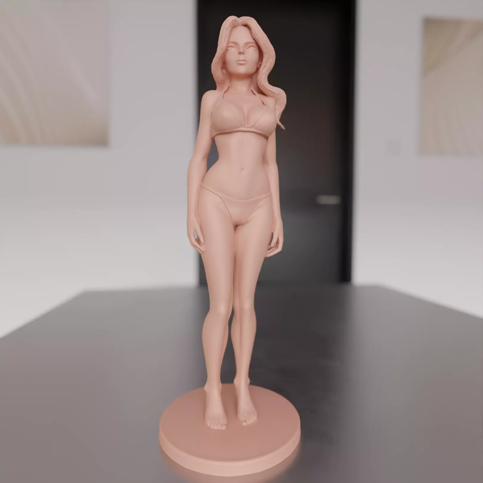 pin-up bikini 3D print model_0