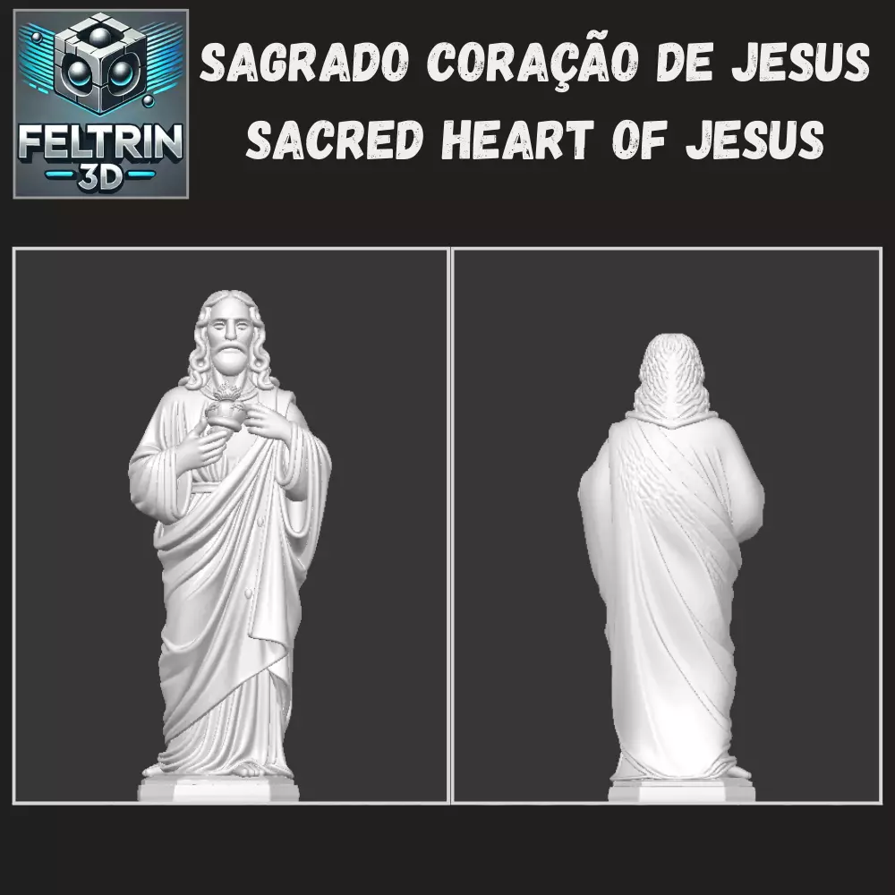 Sacred Heart of Jesus - Sagrado Coracao de Jesus 3D print model