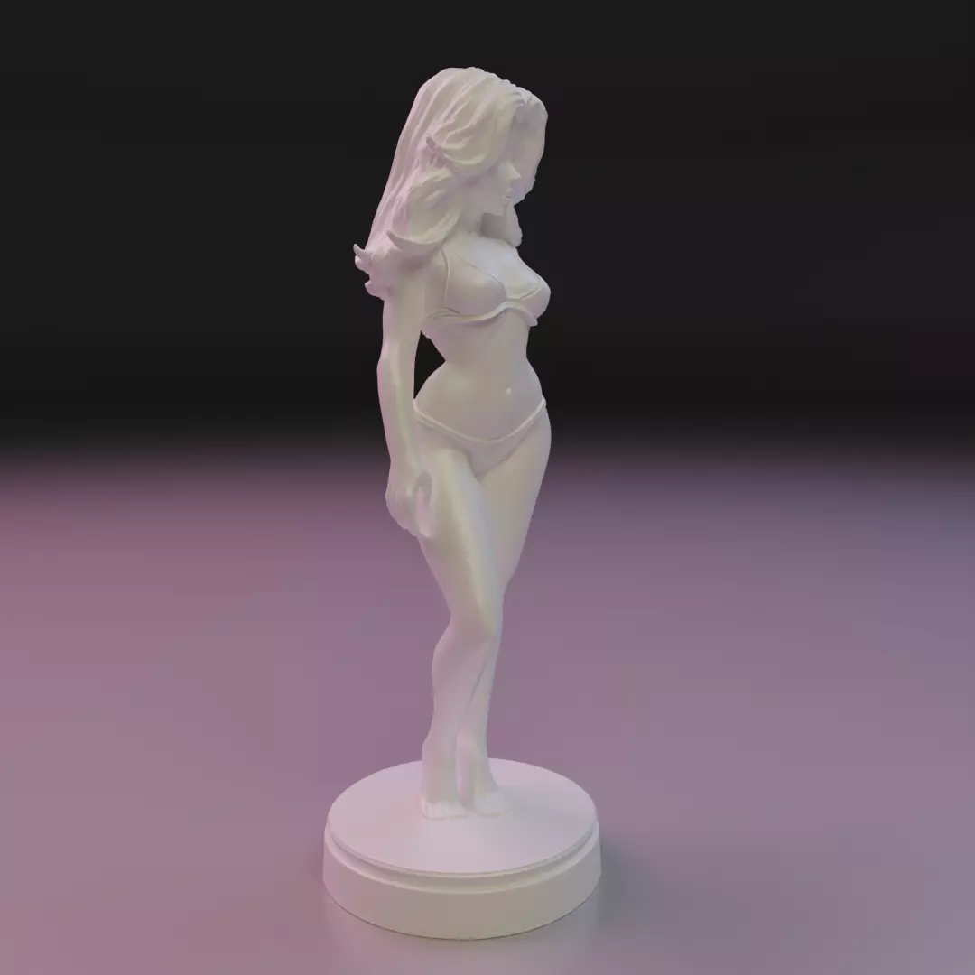 pin-up bikini 3D print model_14