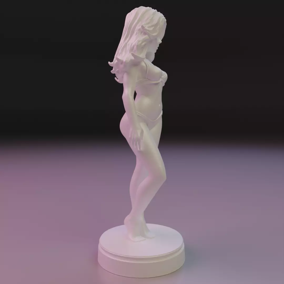 pin-up bikini 3D print model_9