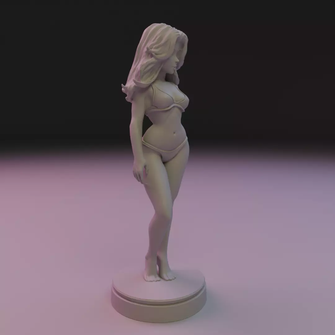 pin-up bikini 3D print model_8