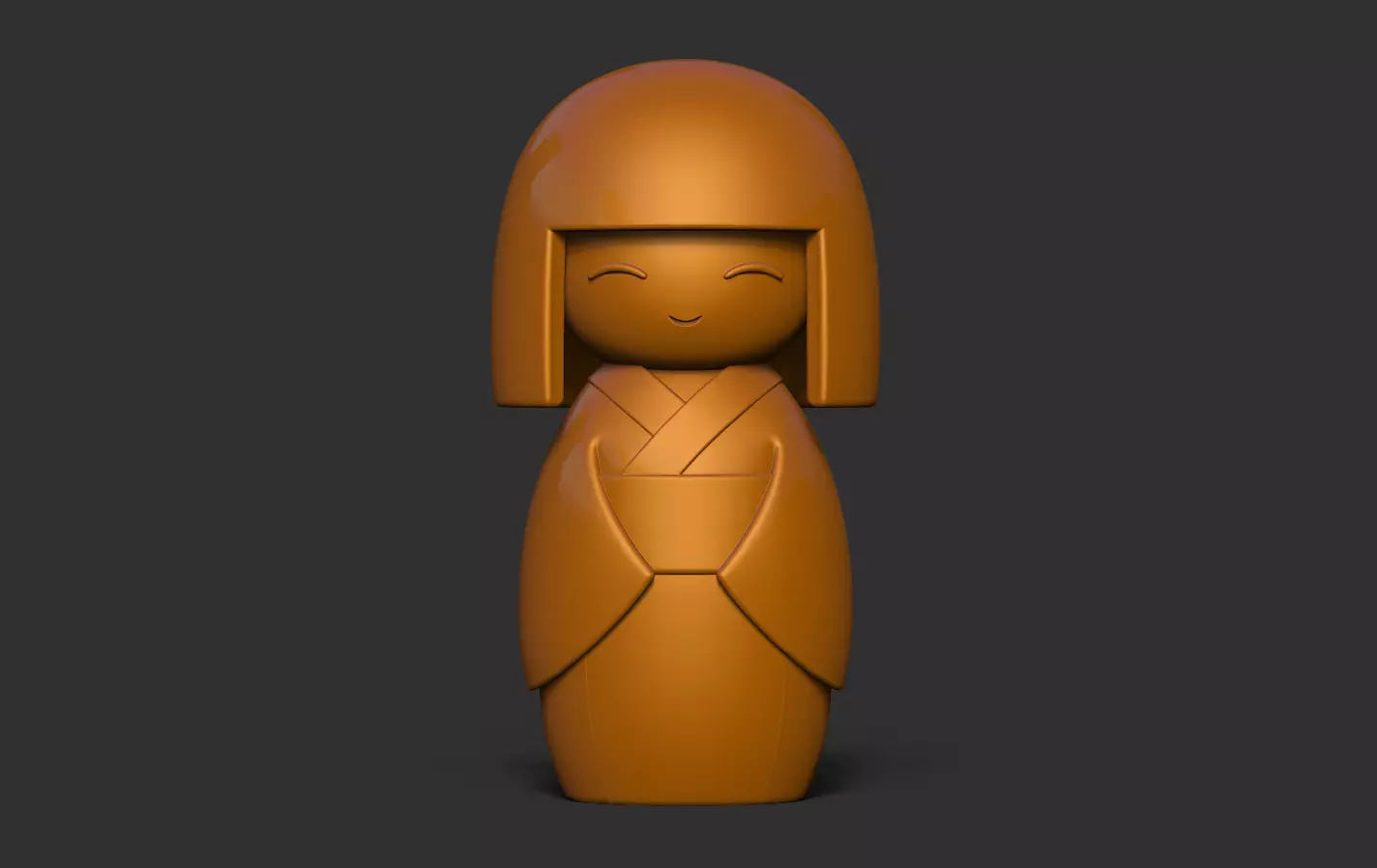Kokeshi 3D print model_19