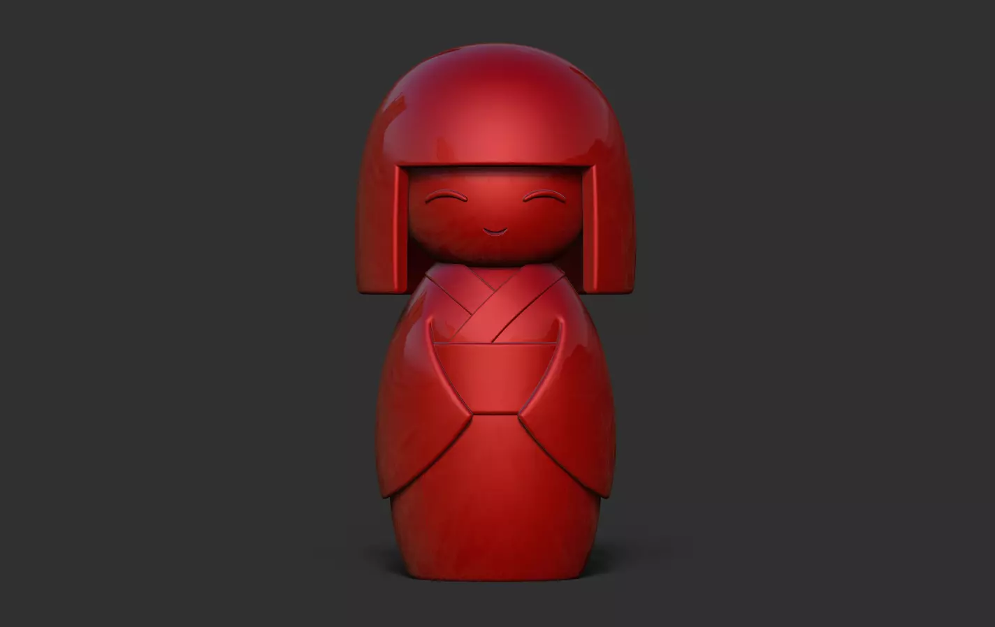 Kokeshi 3D print model_18