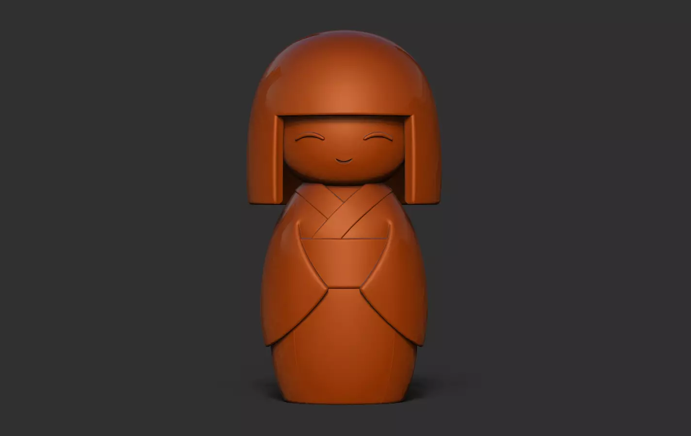 Kokeshi 3D print model_20