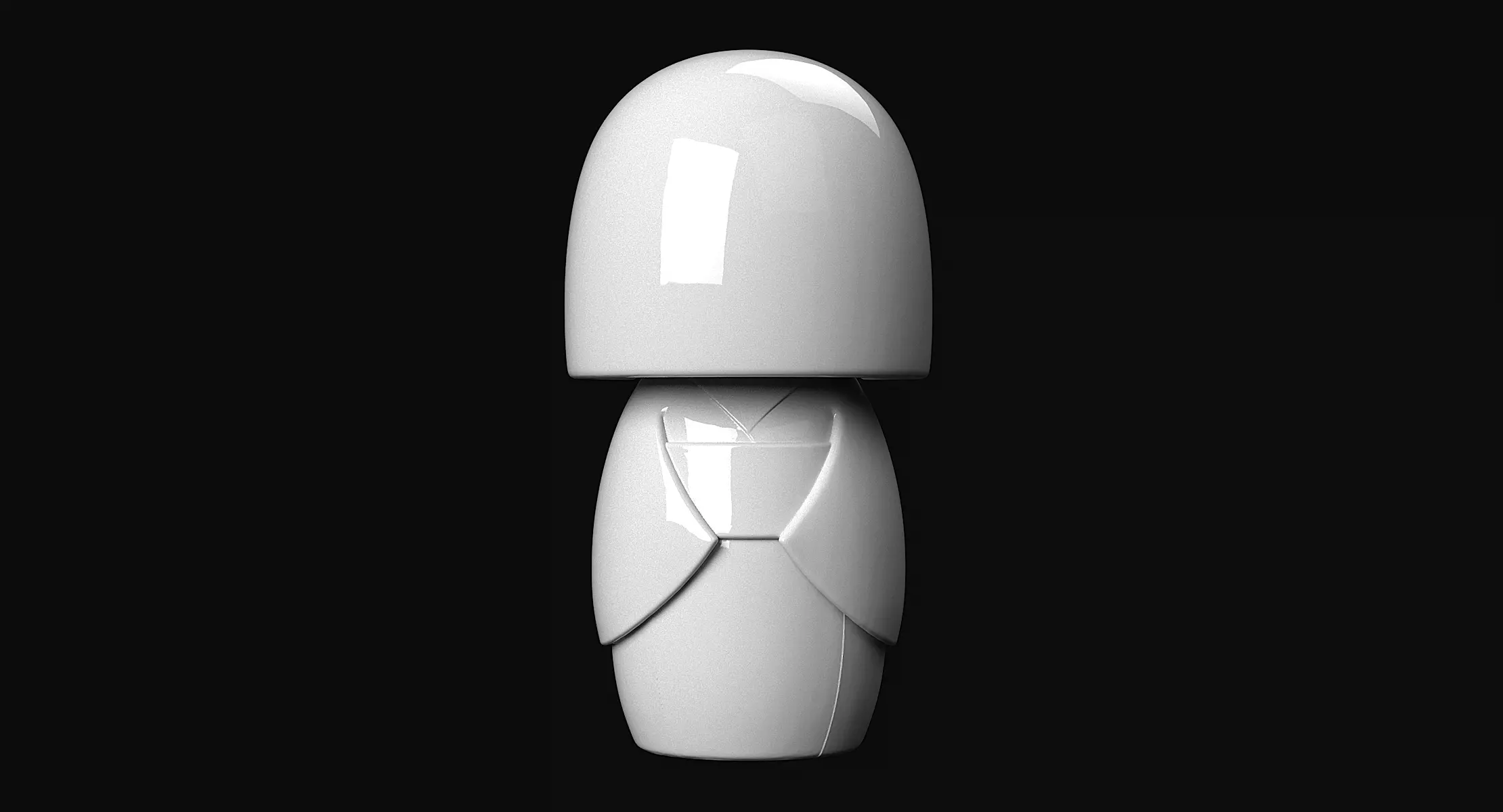 Kokeshi 3D print model_5